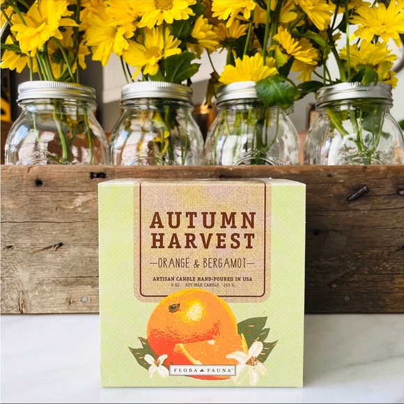 Anthropologie•NIB•Flora & Fauna•Hand-Poured Soy Wax Candle•9oz•Orange+Bergamot - Picture 5 of 16